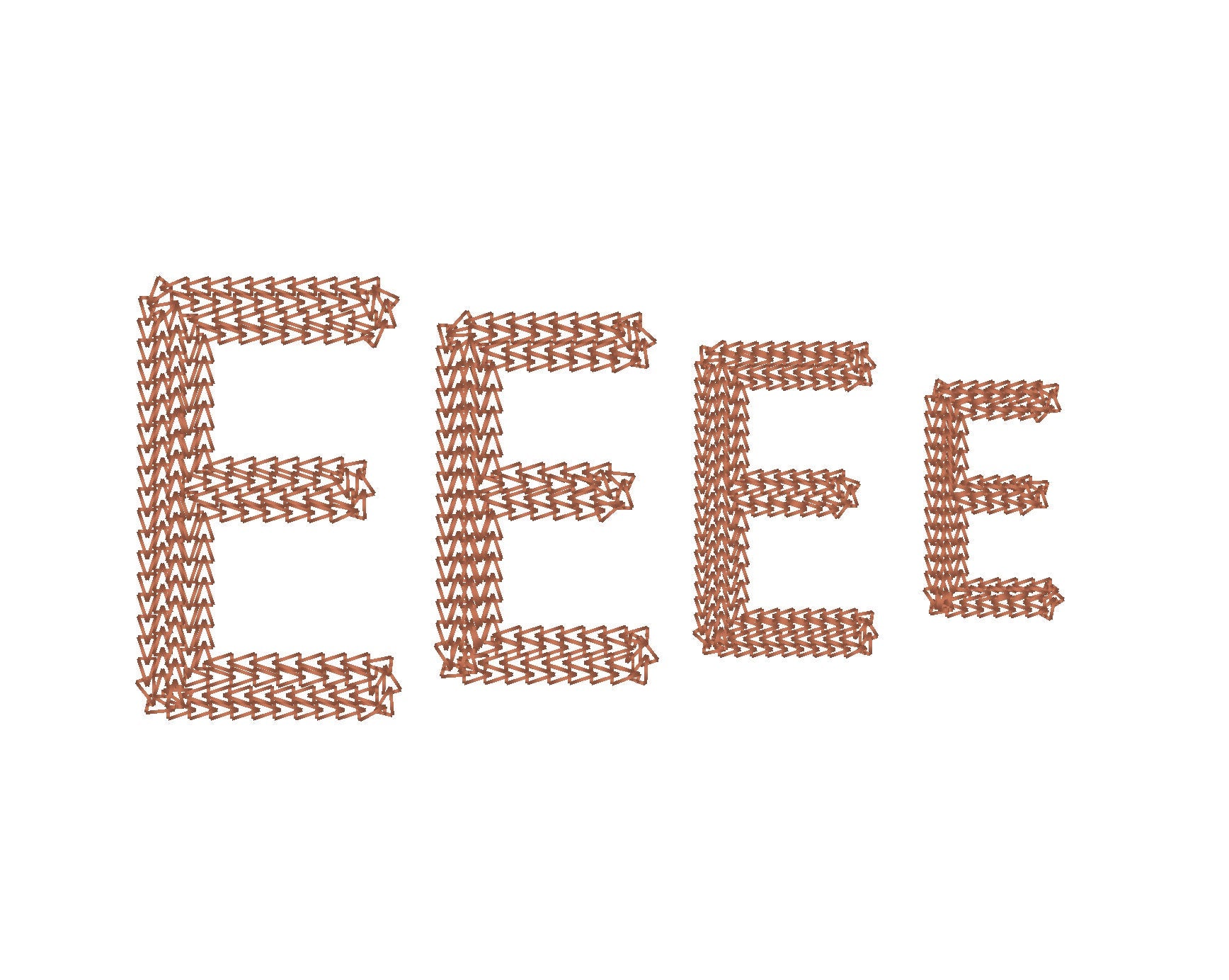 Mini Chain Font hand stitch effect Chain Block Font machine embroidery designs alphabet letters numbers monogram