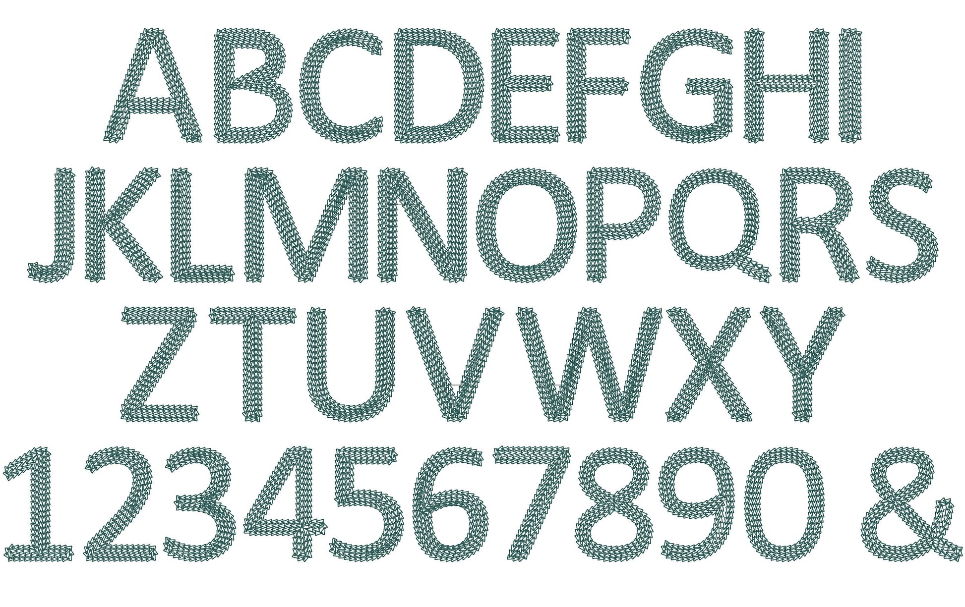 Mini Chain Font hand stitch effect Chain Block Font machine embroidery designs alphabet letters numbers monogram