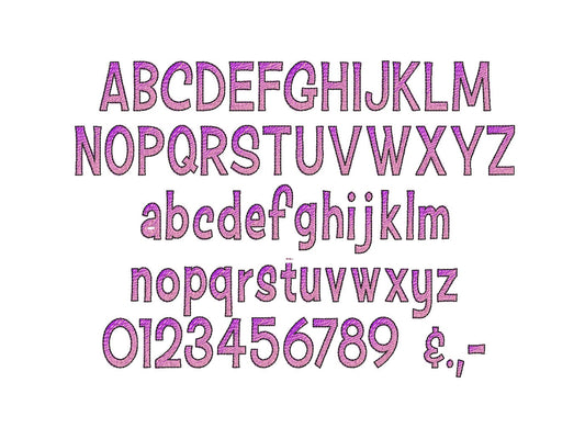 Rainbow font NO special thread Iridescent 2 Color Monogram FONT alphabet machine embroidery designs gradient ombre embroidery font BX incl