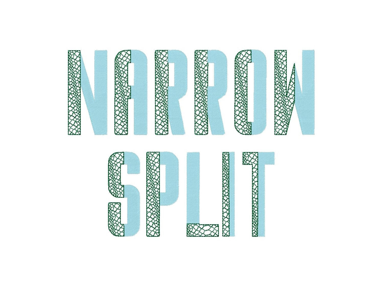 DUO Split Crocodile Gator 2 color Font TWO colors Font machine embroidery design DUOTONE small big block gator fill stitch alphabet monogram