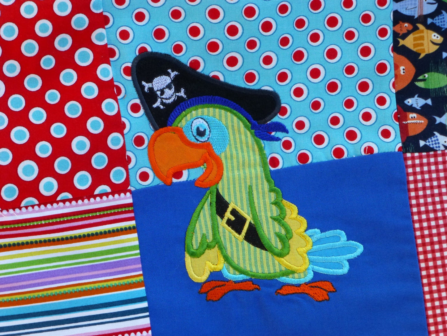 Pirate Parrot applique machine embroidery designs kids boys Bird Corsair Sea Wolf Sailor