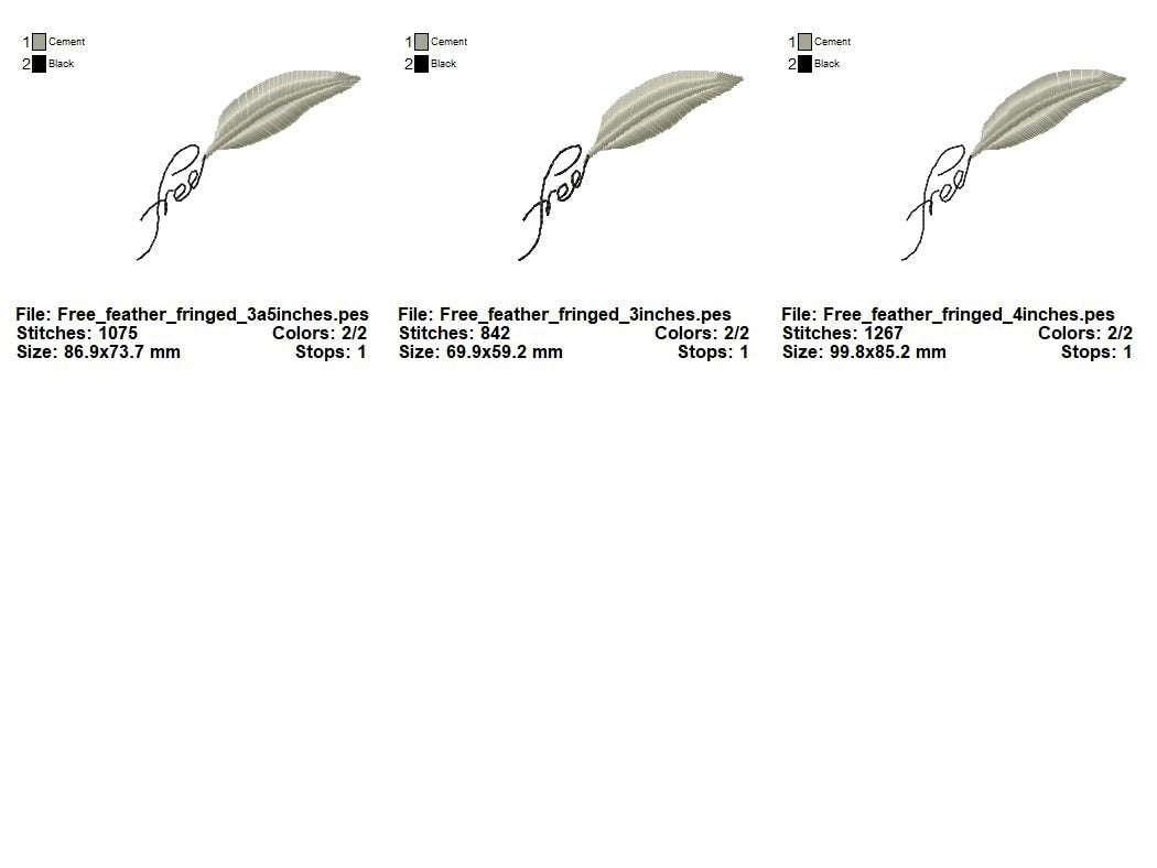 Free Saying Fringed Feather Machine Embroidery Designs Bold Saying Tattoo Fringe in the Hoop for Hoop 4x4 Simple Cute Fuzzy Fluffy Feather - Etsy