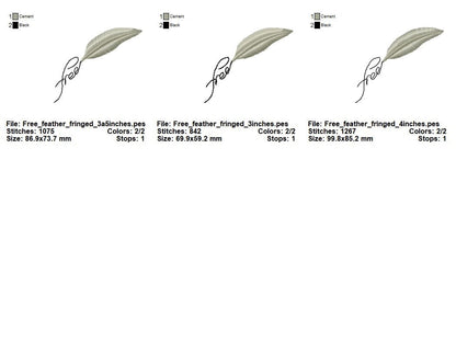 Free Saying Fringed Feather Machine Embroidery Designs Bold Saying Tattoo Fringe in the Hoop for Hoop 4x4 Simple Cute Fuzzy Fluffy Feather - Etsy