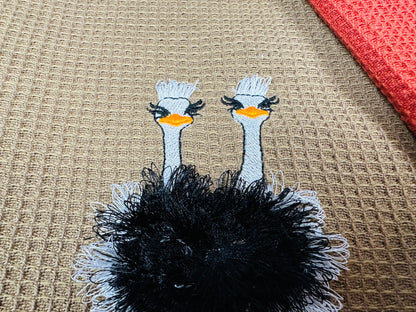 Fringed Fluffy Ostrich Flock of 2 Ostriches Machine Embroidery Designs for Hoop 4x4 and 5x7 Awesome Fringe Ostrich Bird in the Hoop - Etsy
