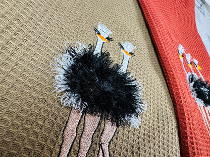 Fringed Fluffy Ostrich Flock of 2 Ostriches Machine Embroidery Designs for Hoop 4x4 and 5x7 Awesome Fringe Ostrich Bird in the Hoop - Etsy