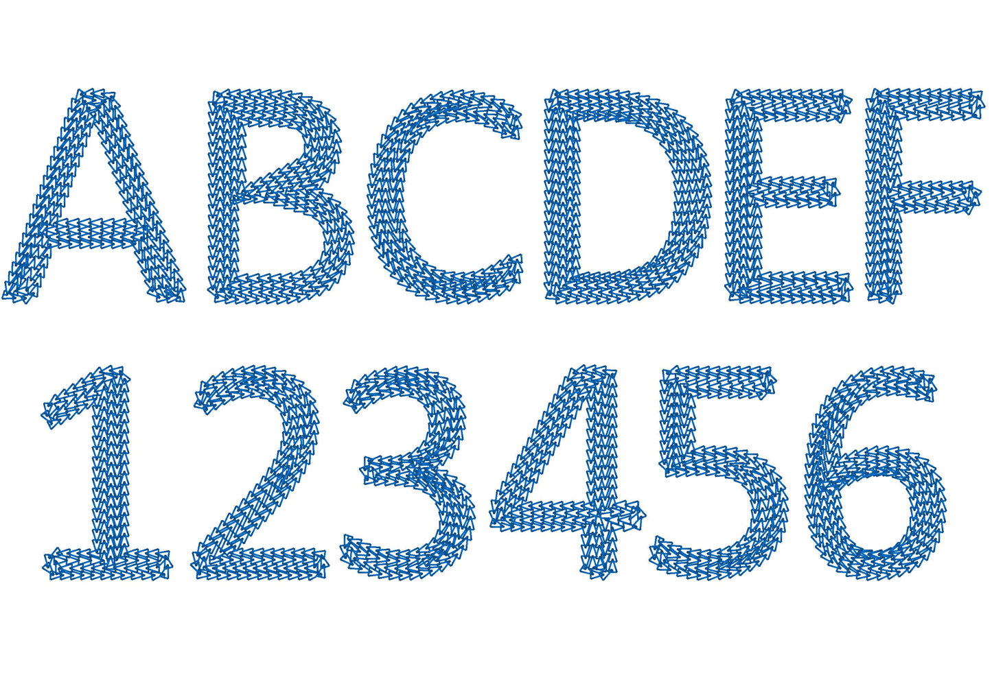 Mini Chain Font hand stitch effect Chain Block Font machine embroidery designs alphabet letters numbers monogram