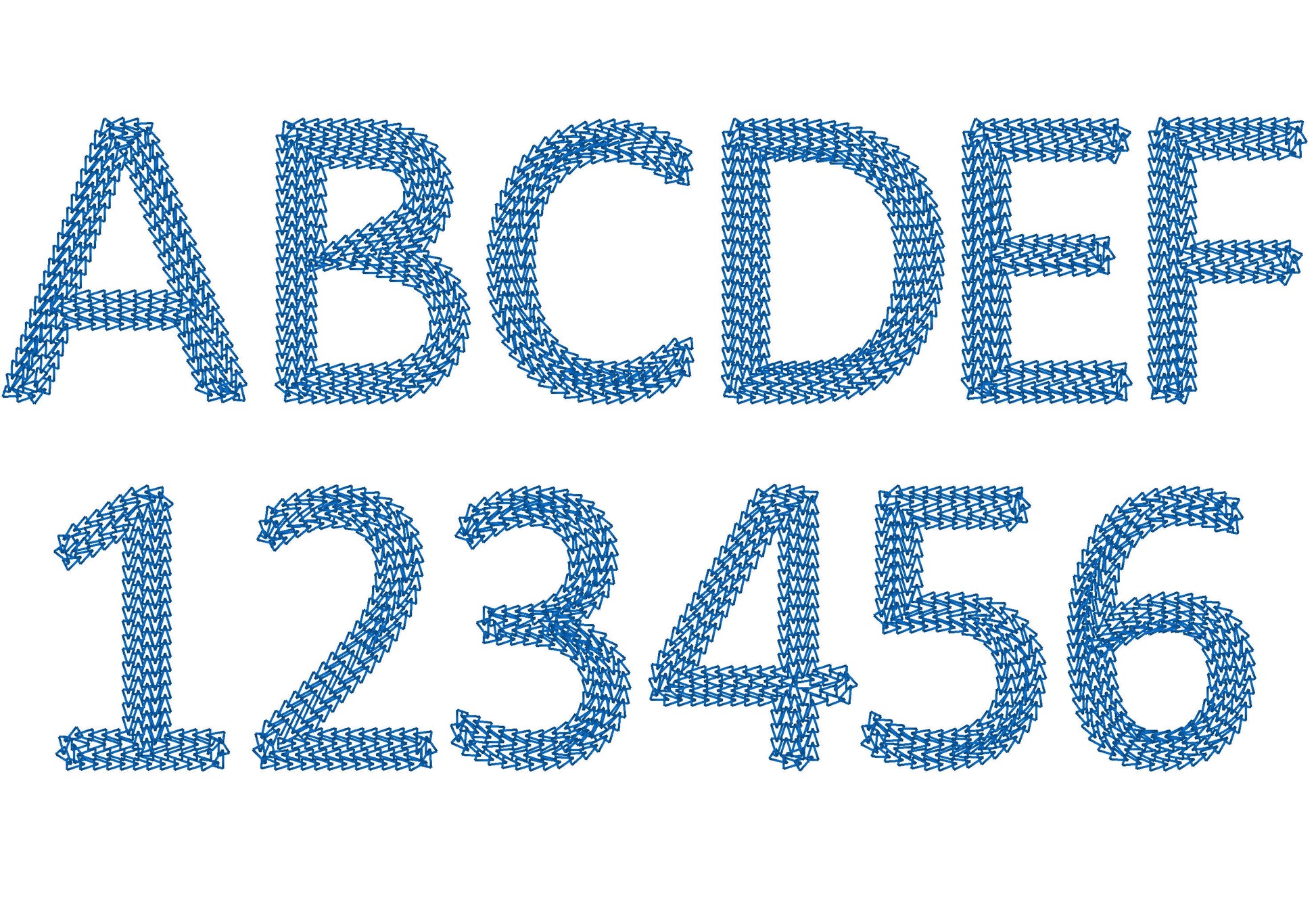 Mini Chain Font hand stitch effect Chain Block Font machine embroidery designs alphabet letters numbers monogram