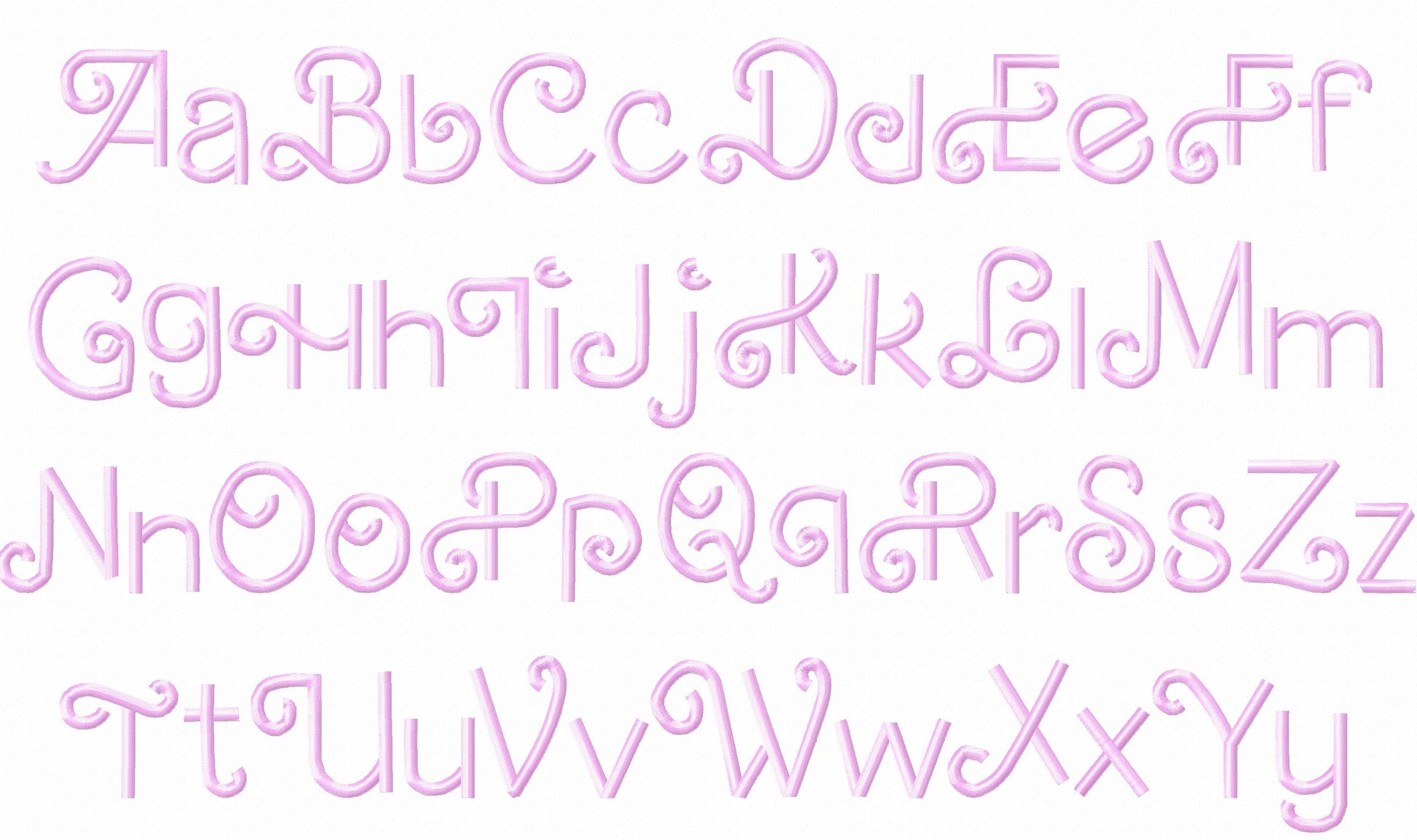 Retro Valentine Satin stitch Line FONT machine embroidery designs mini 0.6 up 3 in handwritten swirl curl alphabet