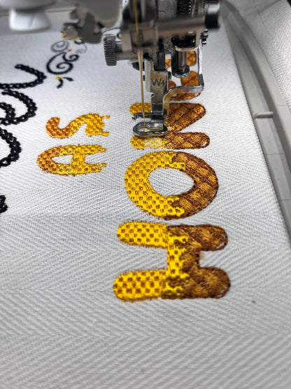 Decorative Melted Font SET waffle stitch alphabet letters DIY combine names monogram machine embroidery designs BX