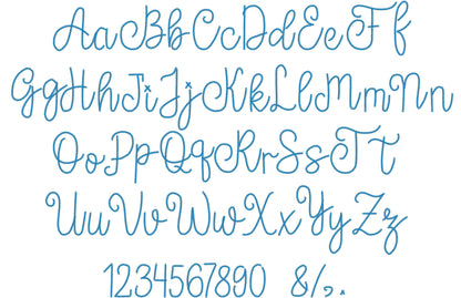 Bold Chain stitch FONT Dense chain machine embroidery designs in alphabet