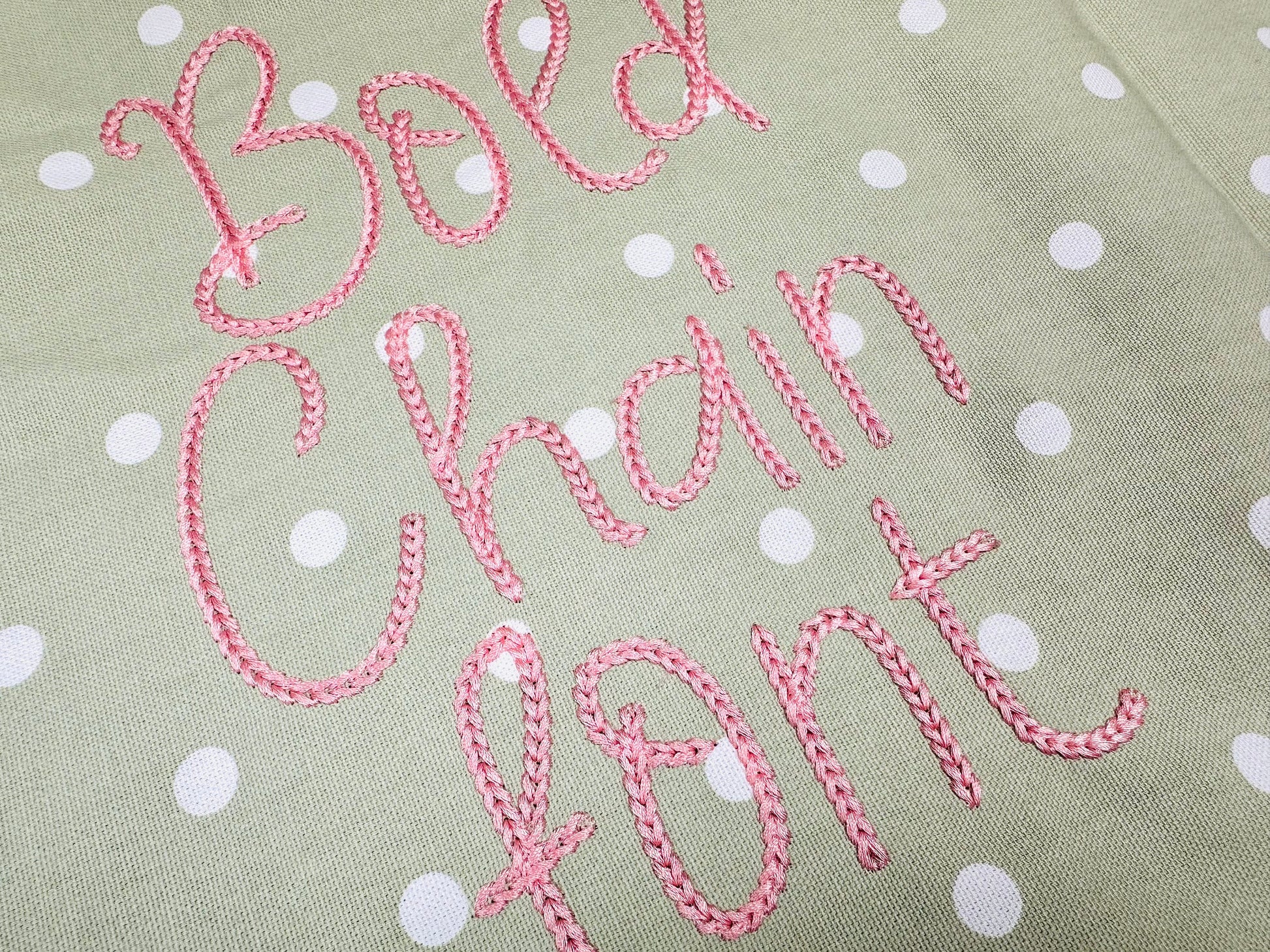 Narrow Bold Authentic Hand Chain stitch FONT machine embroidery designs alphabet