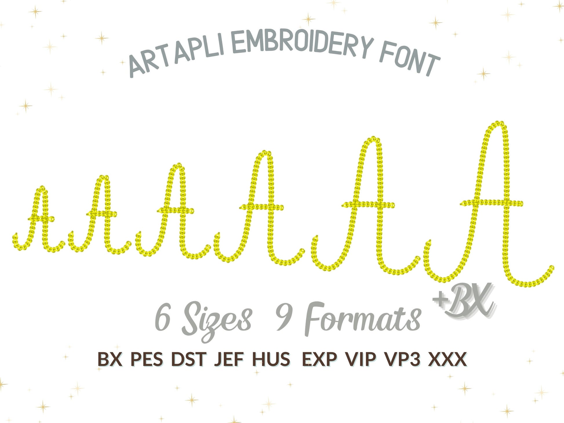 Narrow Bold Authentic Hand Chain stitch FONT machine embroidery designs alphabet