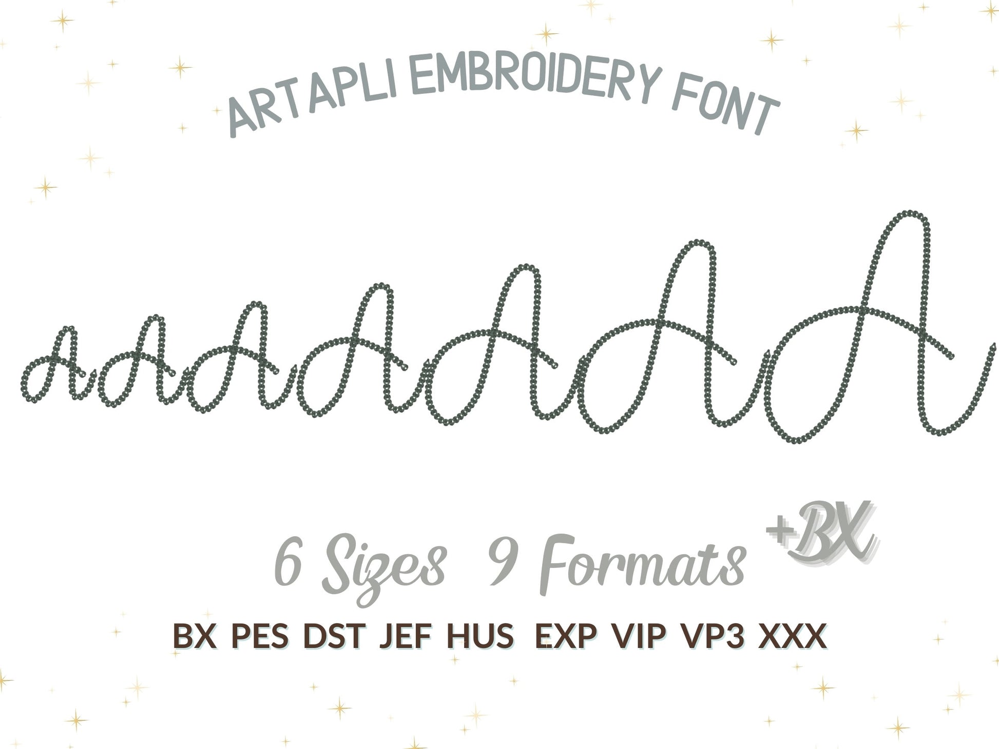 Bold Chain stitch FONT Dense chain machine embroidery designs in alphabet