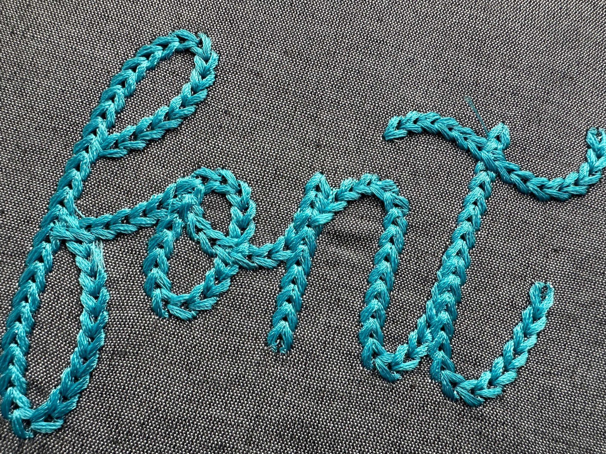 Bold Chain stitch FONT Dense chain machine embroidery designs in alphabet