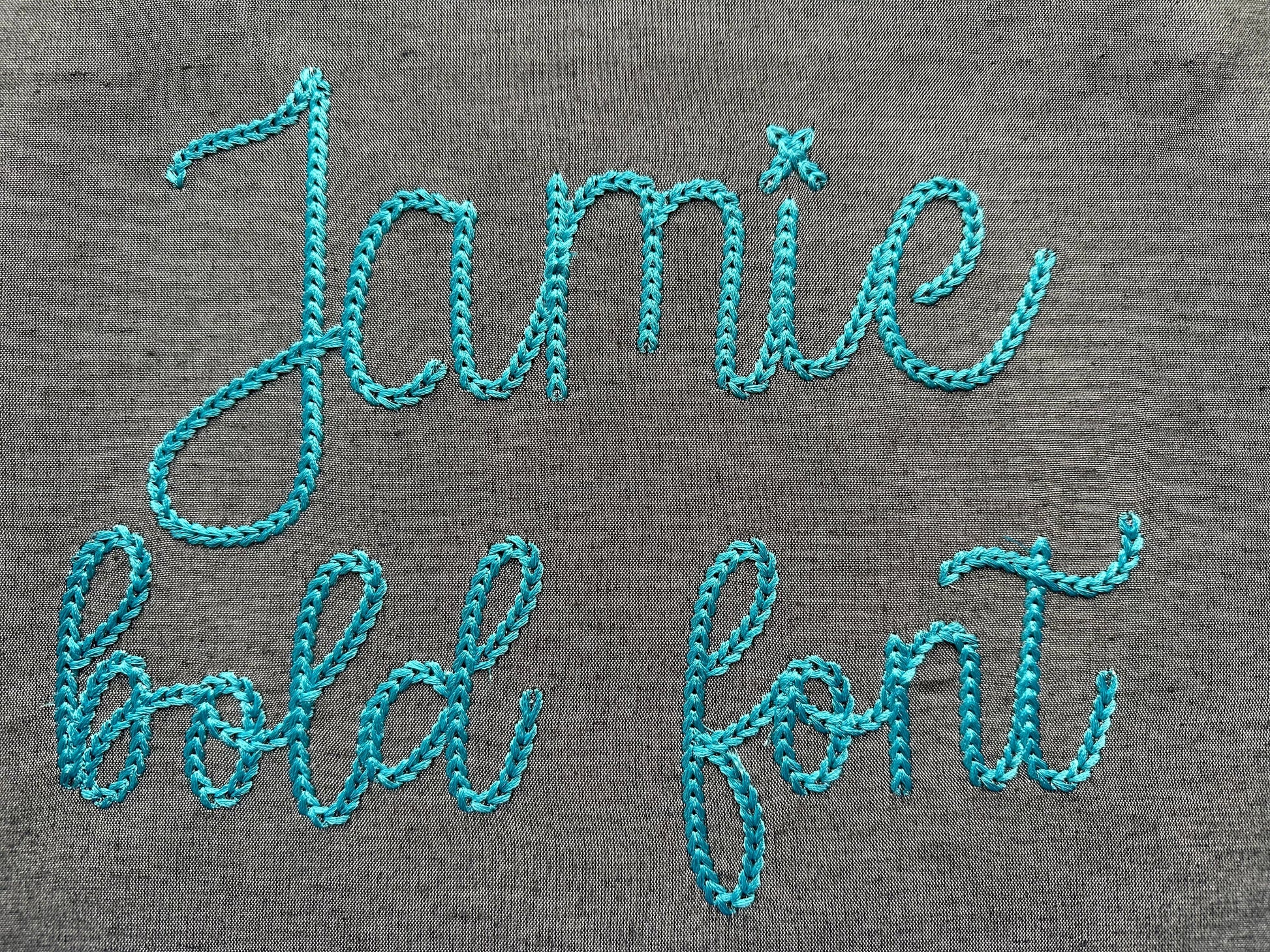 Bold Chain stitch FONT Dense chain machine embroidery designs in alphabet