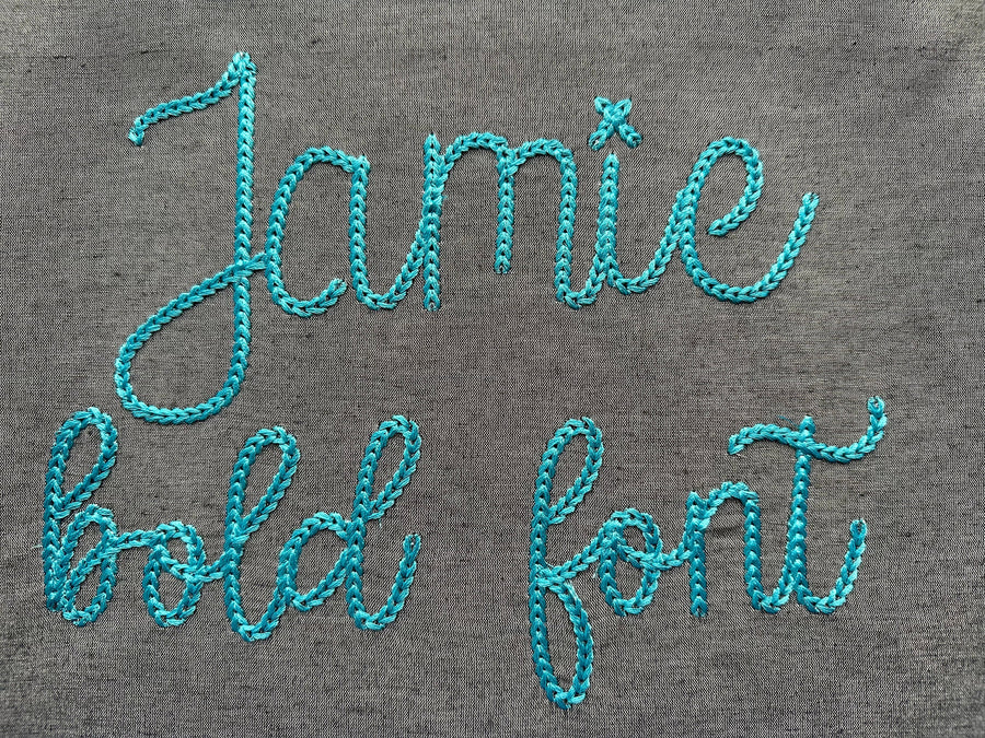 Bold Chain stitch FONT Dense chain machine embroidery designs in alphabet