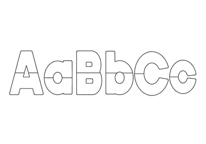 Light applique font Open Edge Raggedy Applique Alphabet bean stitch outline patchwork machine embroidery designs Split duotone multicolor