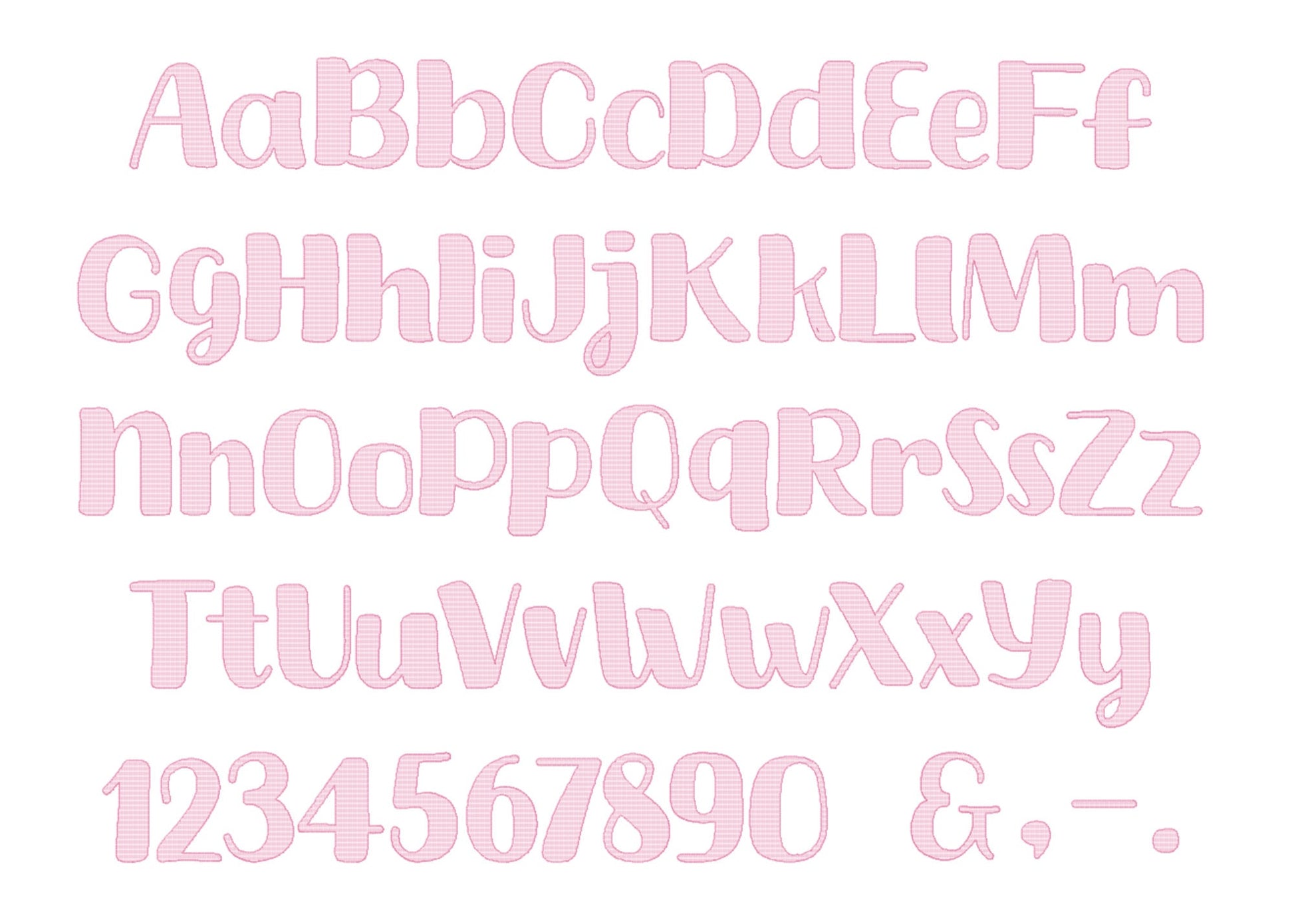 Light Stitch Font alphabet monogram machine embroidery designs kids transparent font quick light stitch