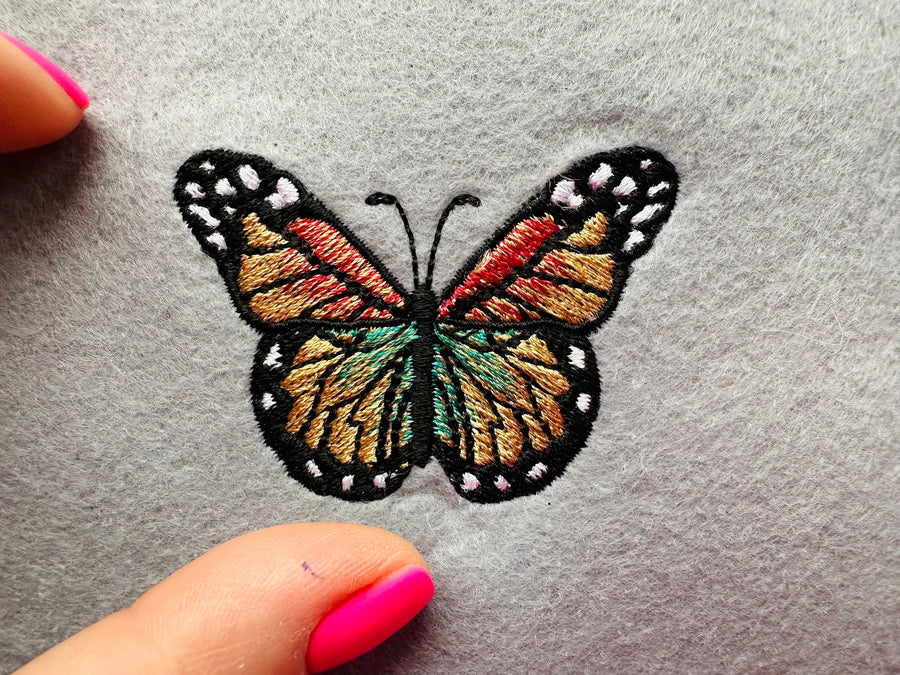 Realistic botanical Butterfly machine embroidery designs beautiful summer awesome girl girly colorful butterfly embroidery mini sizes