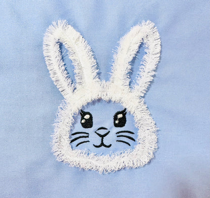 Fluffy Easter Bunny Head Silhouette Machine Embroidery Designs Chenille Fluffy Bunny Cute Little Bunny Fringe