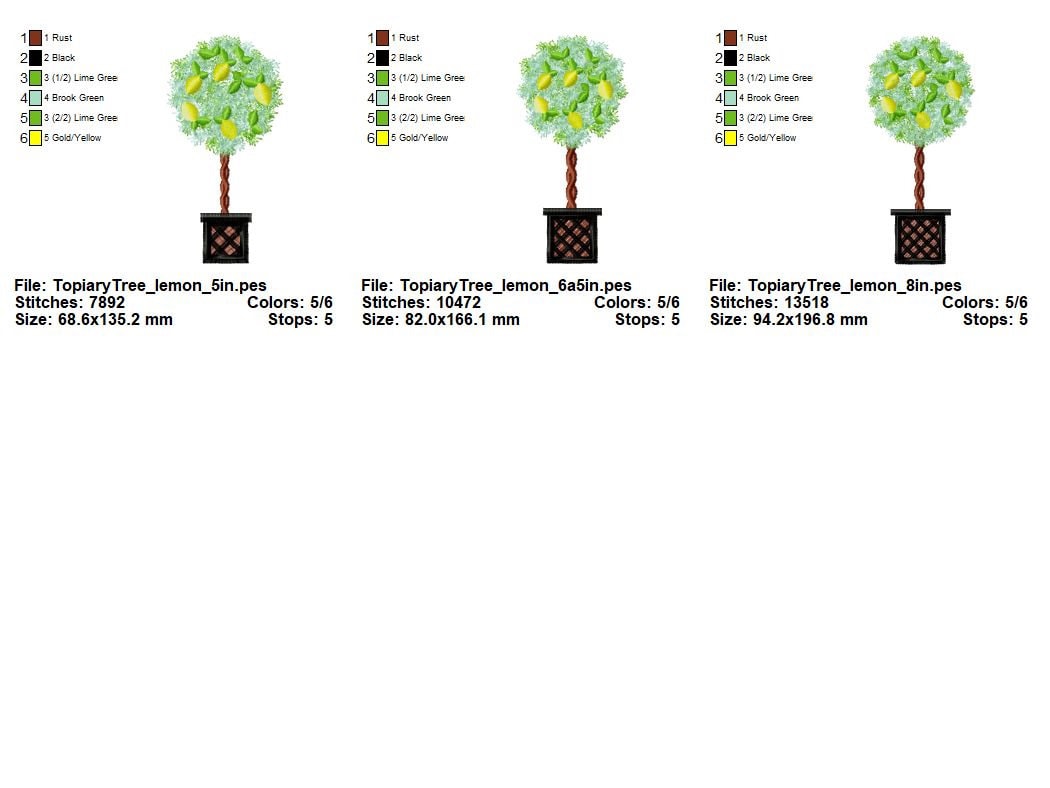 Topiary Tree with lemons awesome lemon plant in a pot machine embroidery designs assorted sizes kitchen dish towel design