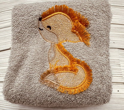 Fox Light Stitch Fringed Machine Embroidery Designs One Little Fox Kids Sweatshirt Tshirt Outfit Embroidery Fluffy Wild Animal