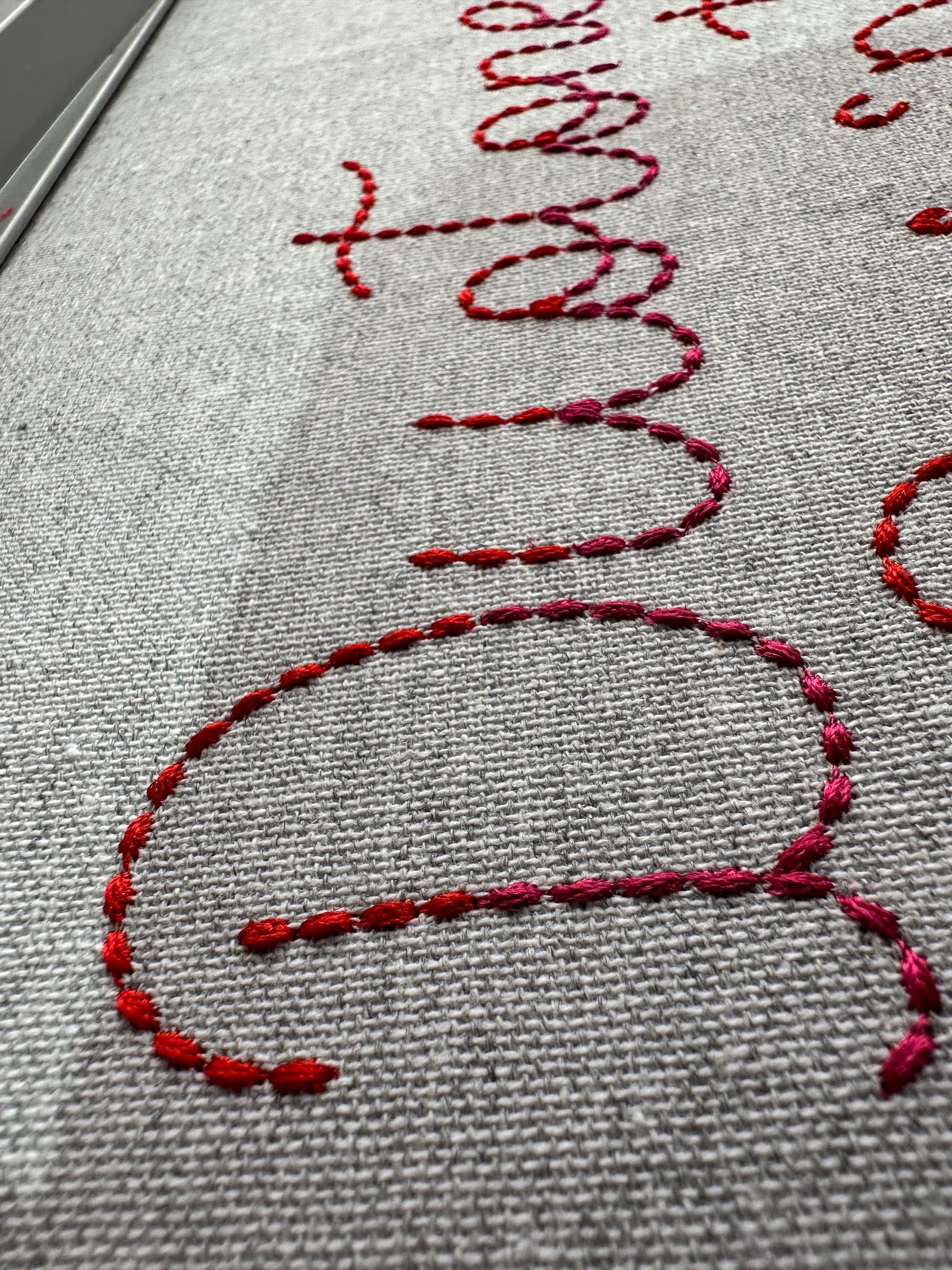 Duotone Hand stitch effect FONT machine embroidery designs in assorted mini sizes script alphabet letters bold bean stitch BX