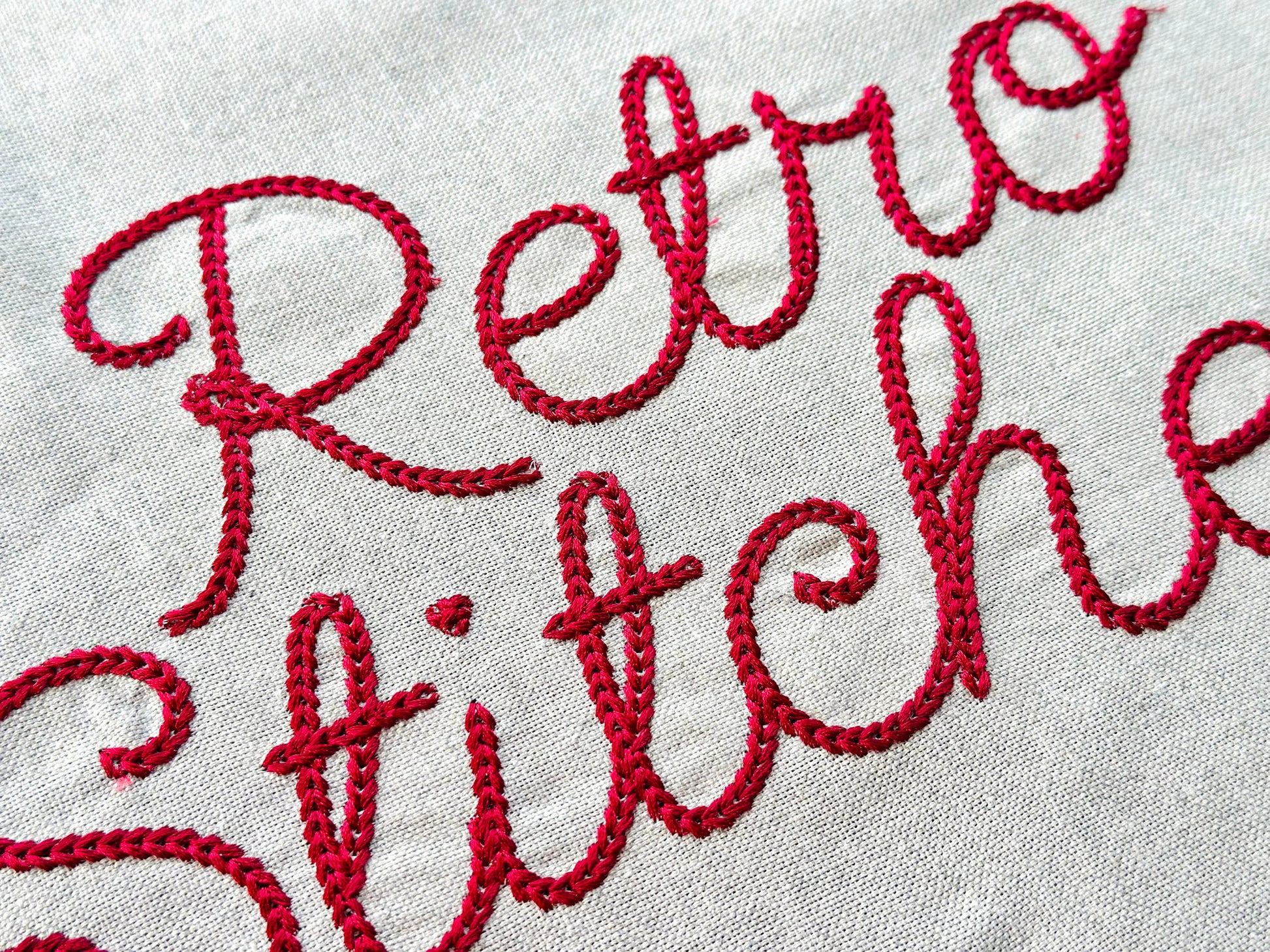 Thick Dense Chain Stitch Handwritten Font - image 5
