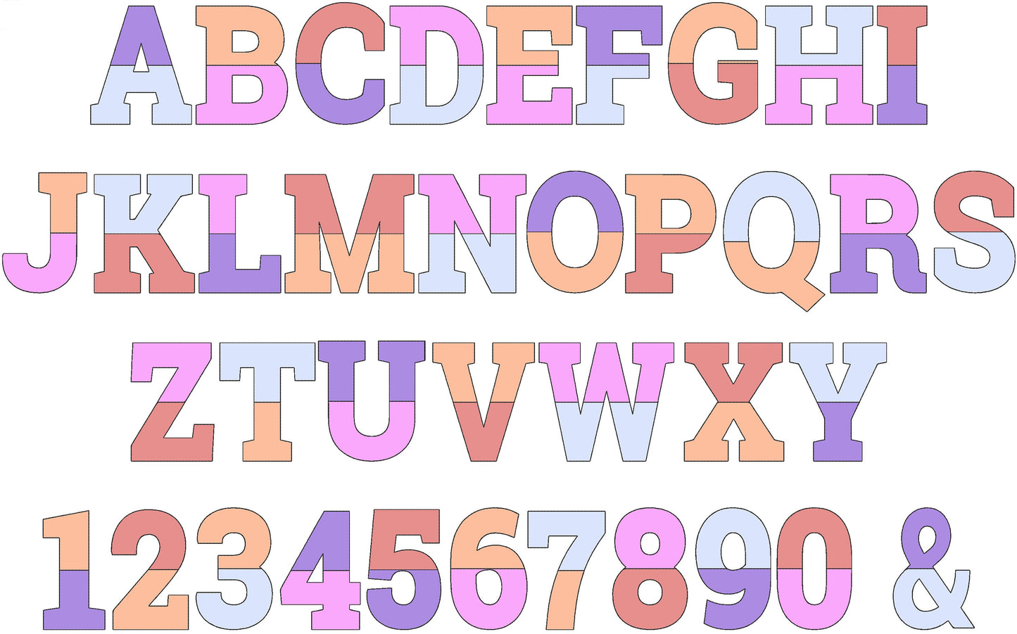 Light applique font Open Edge Raggedy Applique Alphabet bean stitch patchwork machine embroidery designs Split monogram