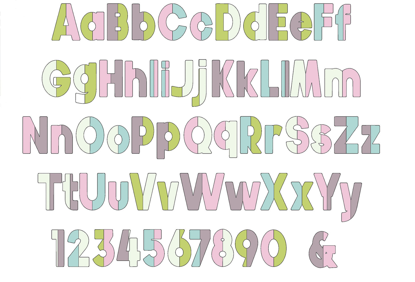 Open Edge Raggedy Applique Alphabet bean stitch outline patchwork Font machine embroidery designs