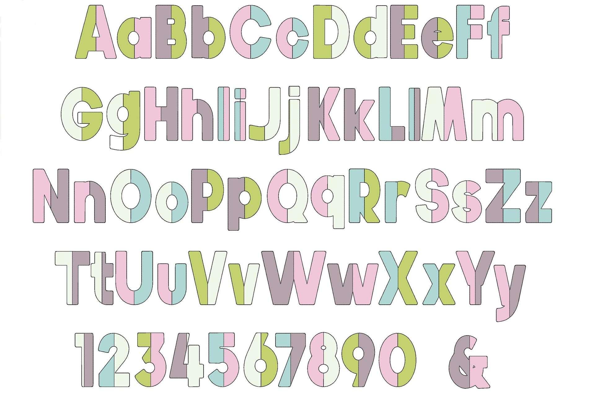 Open Edge Raggedy Applique Alphabet bean stitch outline patchwork Font machine embroidery designs