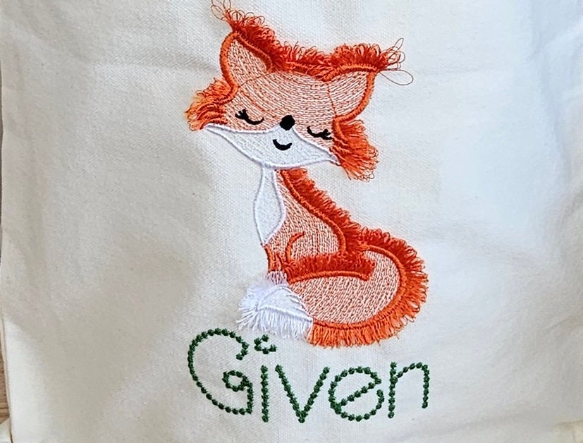 Fox Light Stitch Fringed Machine Embroidery Designs One Little Fox Kids Sweatshirt Tshirt Outfit Embroidery Fluffy Wild Animal 4, 5, 6inch - Etsy