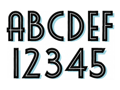 Shadow Font Art Deco