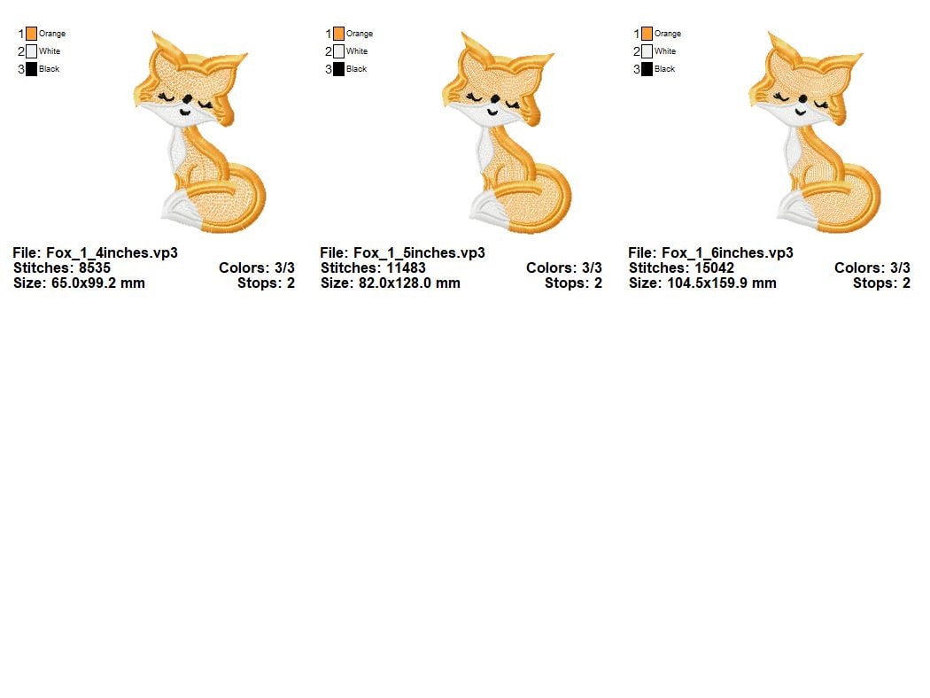 Fox Light Stitch Fringed Machine Embroidery Designs One Little Fox Kids Sweatshirt Tshirt Outfit Embroidery Fluffy Wild Animal 4, 5, 6inch - Etsy