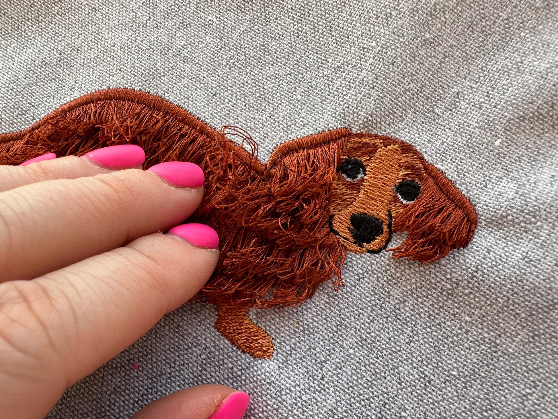 Dachshund Fringe Dog Fluffy Chenille Puppy Machine Embroidery Designs Weenie Dog Breed Fringed Fur Dachshund Dog Puppy Embroidery Pet Animal - Etsy
