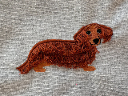 Dachshund Fringe Dog Fluffy Chenille Puppy Machine Embroidery Designs Weenie Dog Breed Fringed Fur Dachshund Dog Puppy Embroidery Pet Animal - Etsy