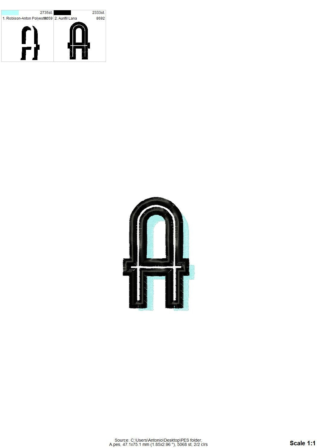 Shadow Font Art Deco