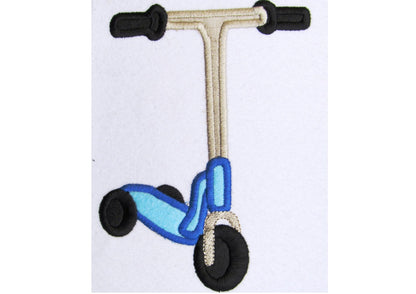Scooter Applique Embroidery 4" 5" 5.5" 6" 7" 3" | PES DST JEF | Artapli
