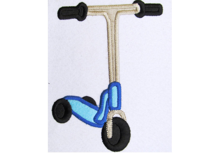 Scooter Applique Embroidery 4" 5" 5.5" 6" 7" 3" | PES DST JEF | Artapli