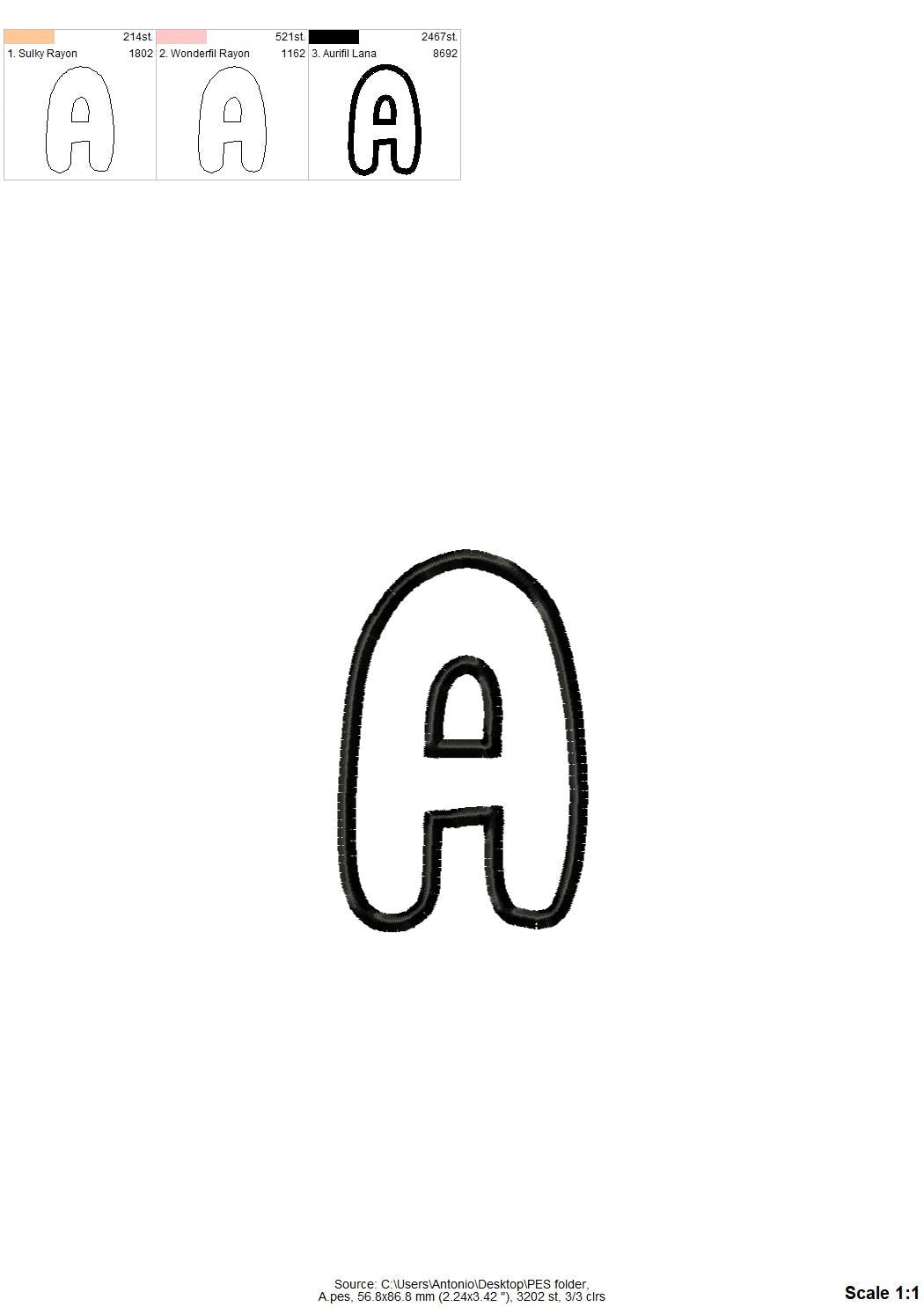 Little Dino applique Font machine embroidery designs monogram wild alphabet letters in multiple sizes from 2.3, up to 5.3 inch, BX included