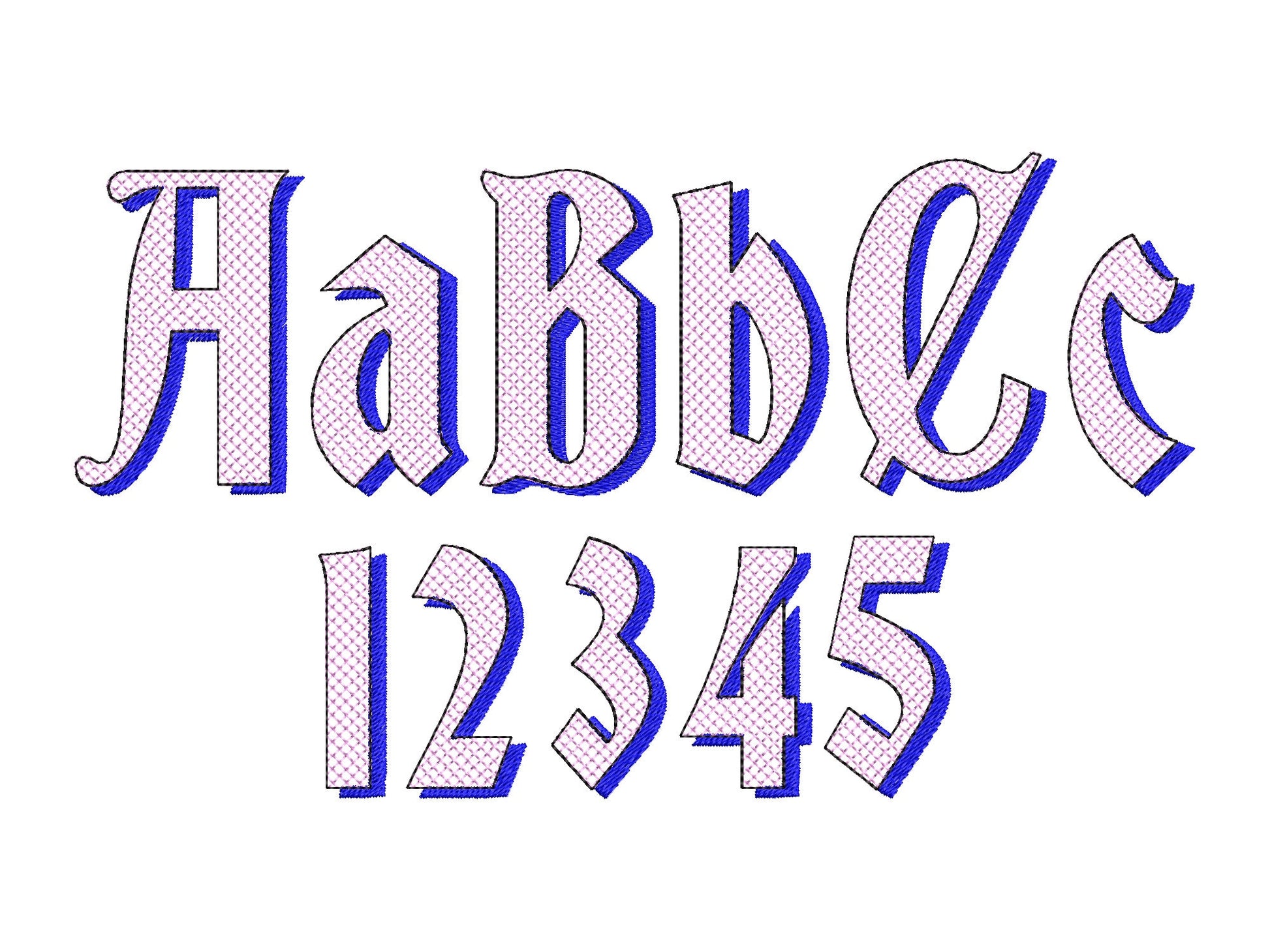 Glitter Shadow Font Old Style Font monogram HTV glitter vinyl alphabet letters machine embroidery designs