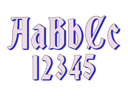 Glitter Shadow Font Old Style Font monogram HTV glitter vinyl alphabet letters machine embroidery designs
