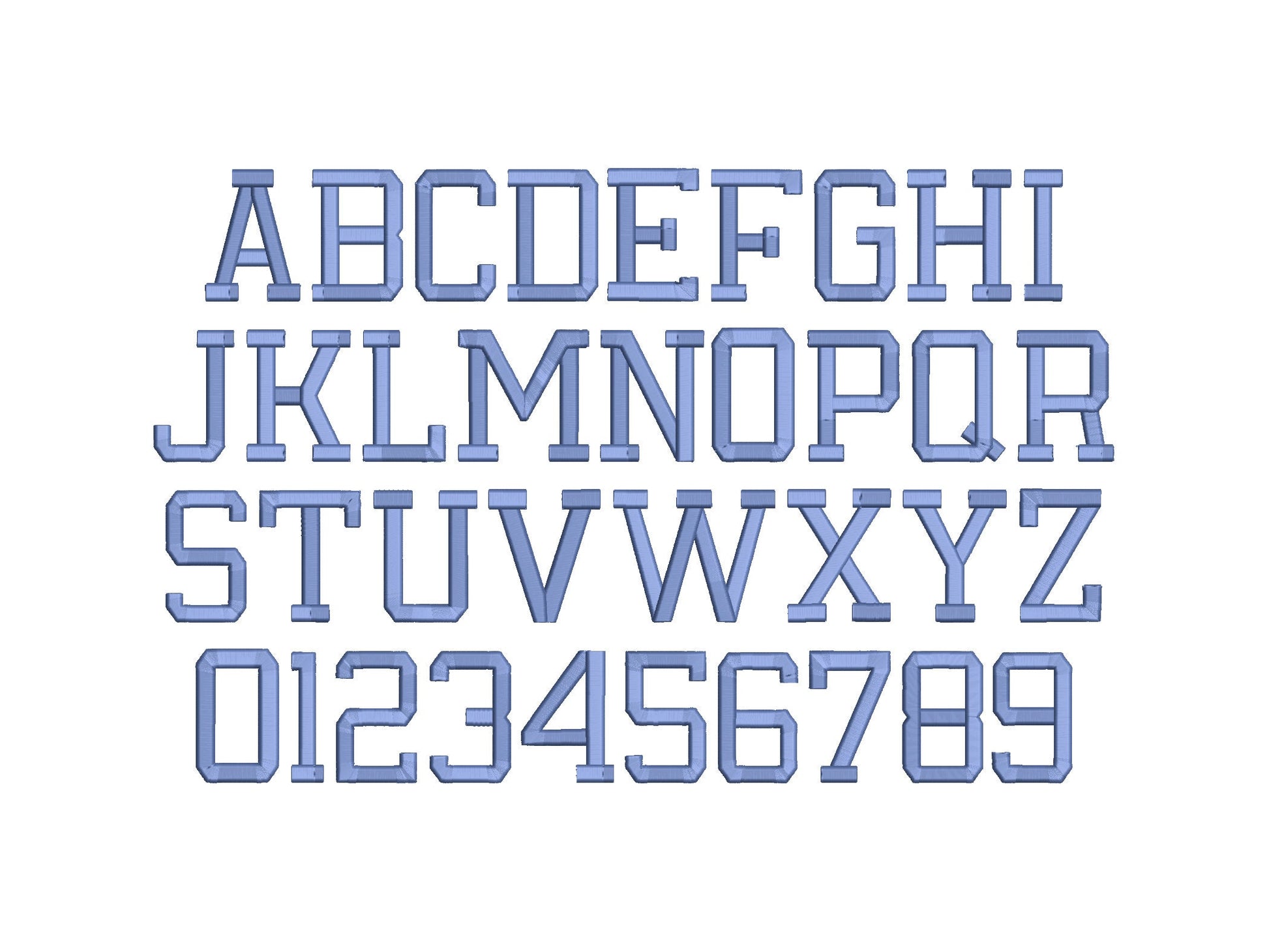 Puff Embroidery font file machine embroidery designs 3D raised Puffy Foam 3D Narrow alphabet monogram Block Font BX