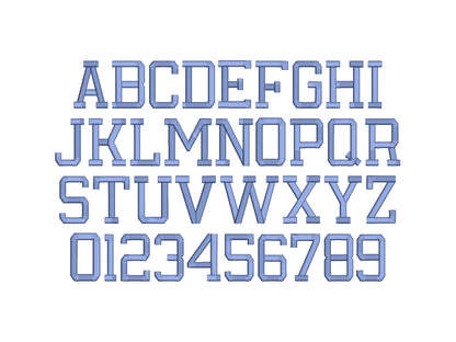 Puff Embroidery font file machine embroidery designs 3D raised Puffy Foam 3D Narrow alphabet monogram Block Font BX