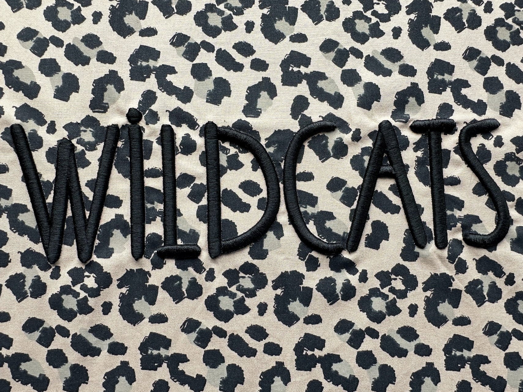 Puff Wildcats Embroidery font machine embroidery designs 3D raised Puffy Foam Wild alphabet monogram Block Font