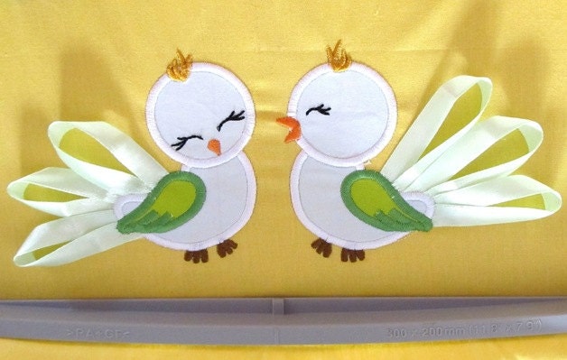 Bird Applique Set of 2 Embroidery 2.5" 3" 4" 5" 5.5" 6" | PES DST JEF | Artapli