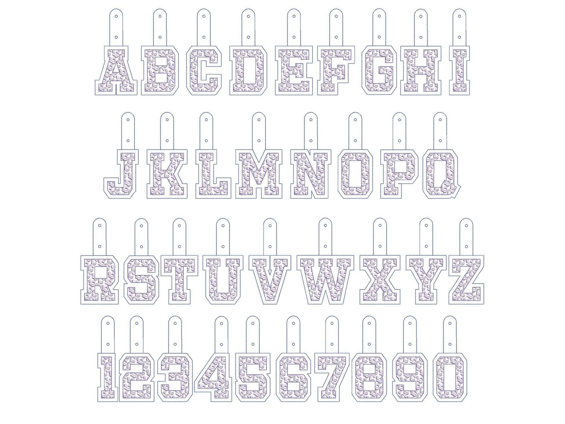 Leopard print Monogram Eyelet and Key Fob Snap Tab Block Font alphabet in the hoop ITH machine embroidery designs keychain bag tag gift idea