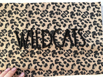 Puff Wildcats Embroidery font machine embroidery designs 3D raised Puffy Foam Wild alphabet monogram Block Font