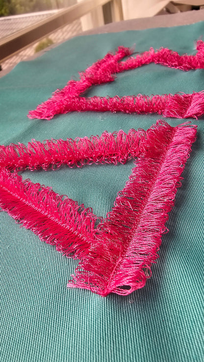 Greek Alphabet Fringed FONT Fluffy Fur Chenille Letters Machine Embroidery Designs Assorted Big Sizes