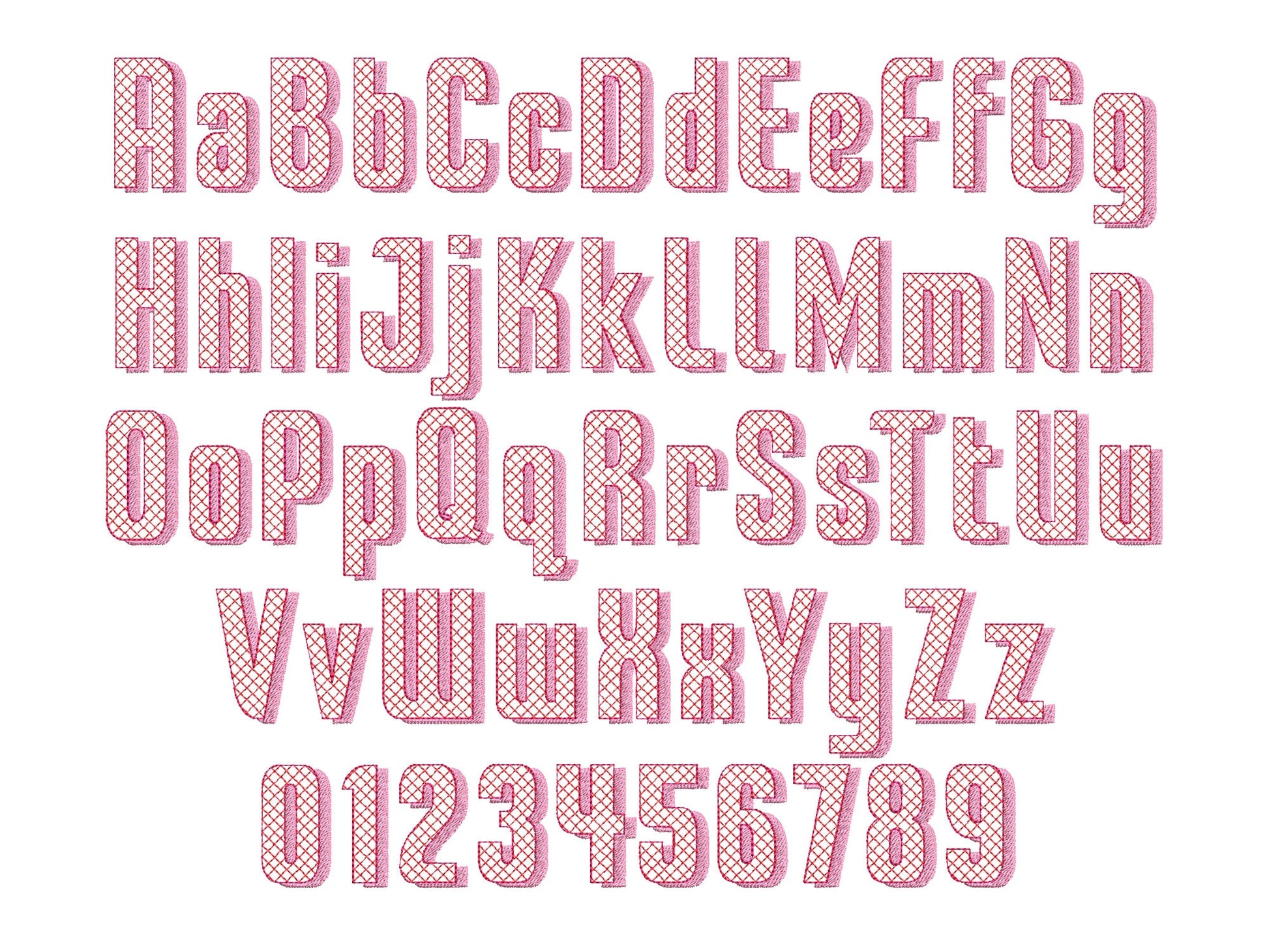 Glitter Shadow Font HTV vinyl embroidery glitter vinyl alphabet letters Sparkling effect machine embroidery designs